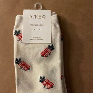 J.Crew Bulldog Rain Jacket Socks – One Size – NWT